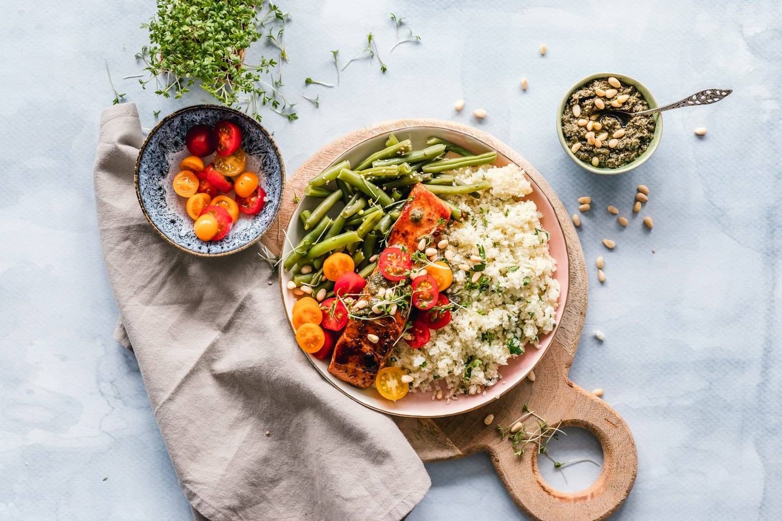Fresh prepared meal suitable for office catering